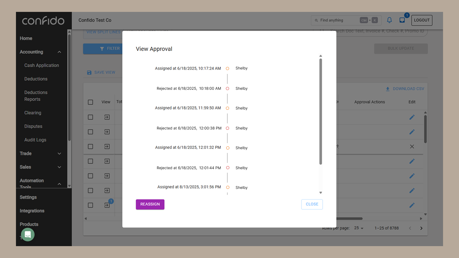 Auto-reassignment flow issues in rejection handling