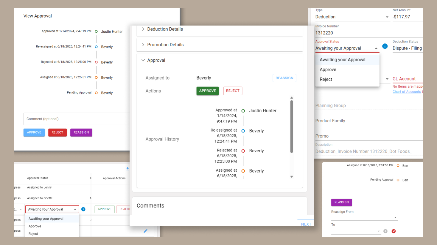 Context visualization of Confido's approval workflow