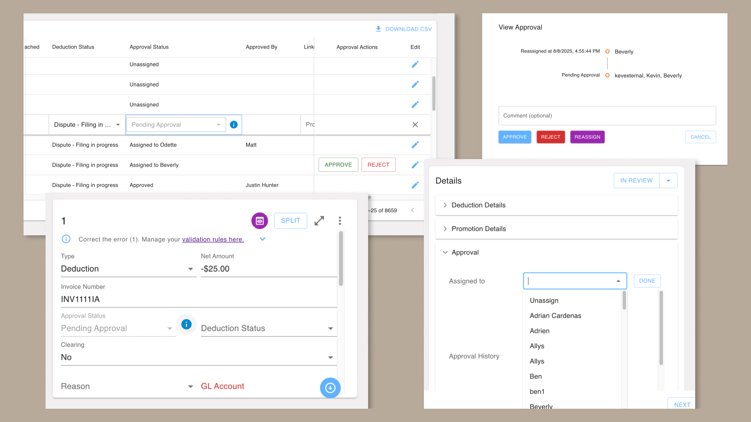 Previous status visibility interface