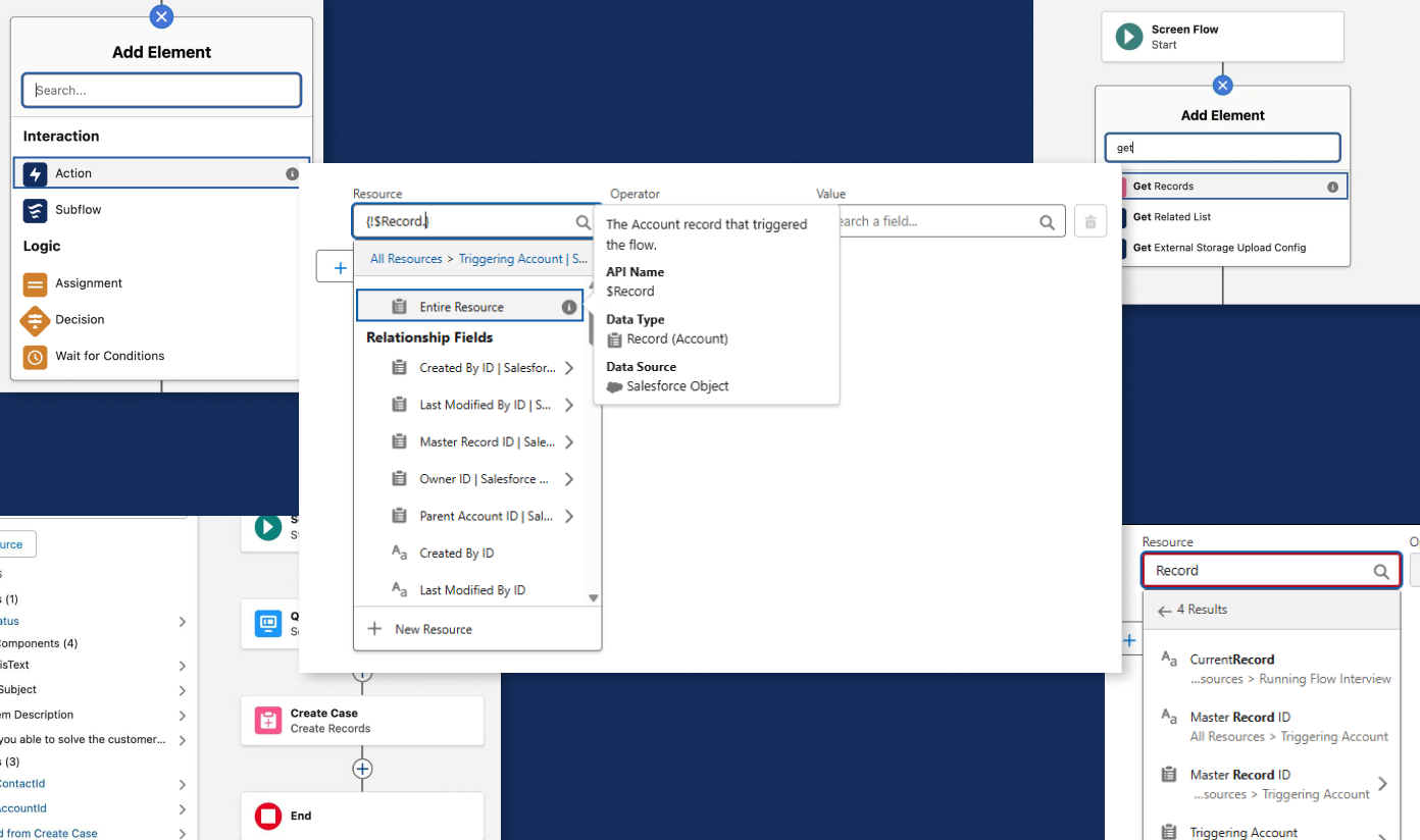 Context visualization of Flow Builder accessibility challenges and enterprise user needs