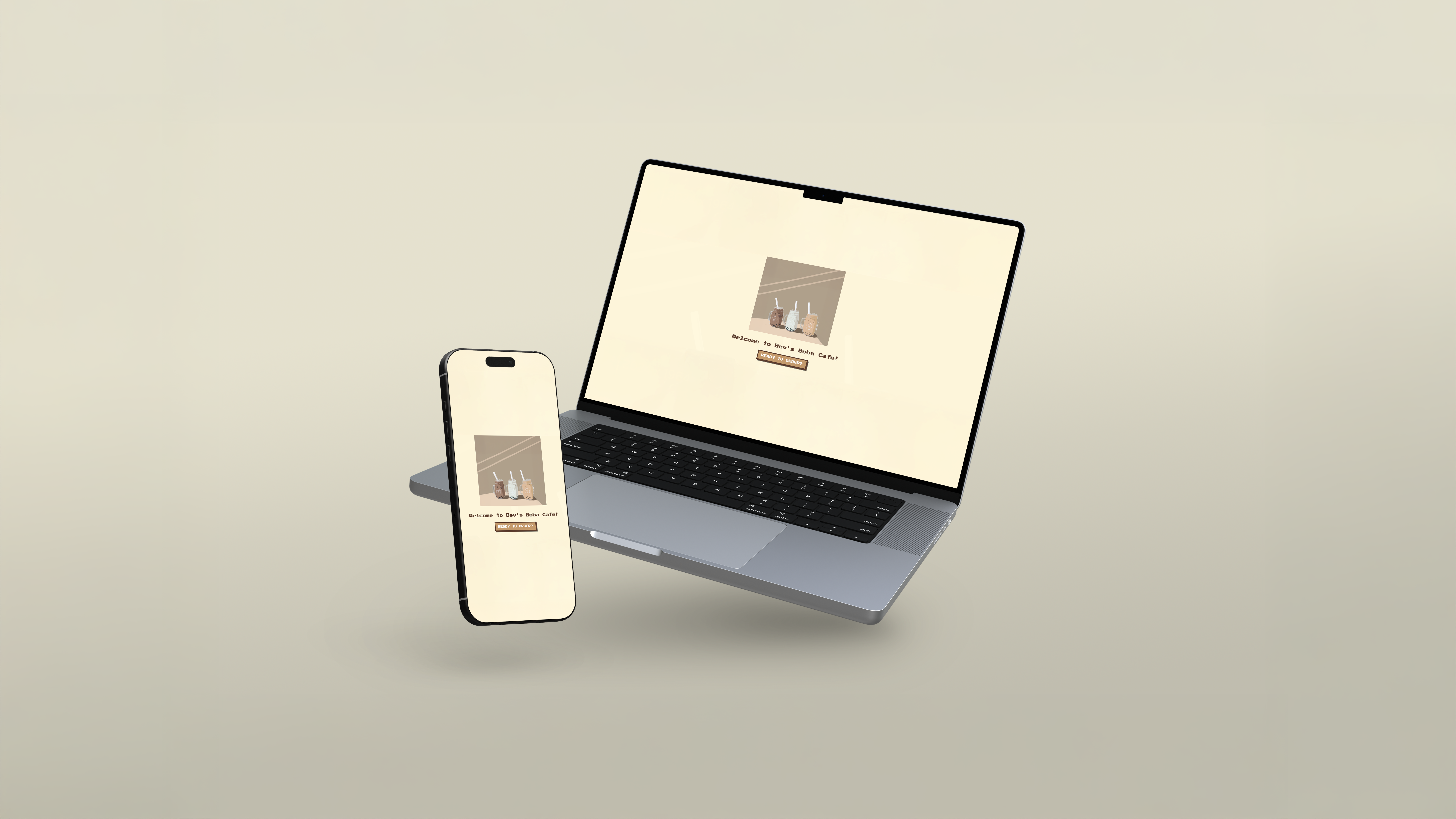 Bev's Boba Cafe Interface